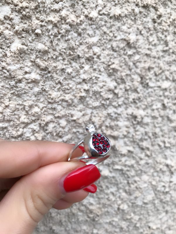 Pomegrante Silver Ring