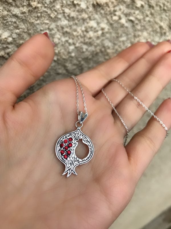 Sterling Silver Pomegranate Pendant