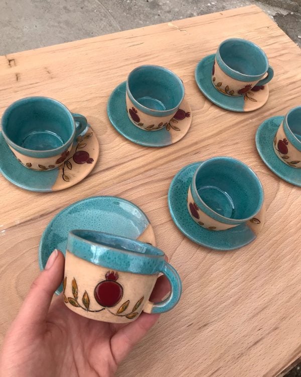 Ceramic Coffee Cups and Saucers