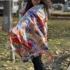 Cashmere scarf "Armenian girl running to motherland." by Gandz #3229