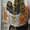 Silk, chiffon scarf "The churn of the Armenian longing" by Gandz #2614
