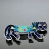 Yeghegnadzor Sea Blue Tiger Brooch