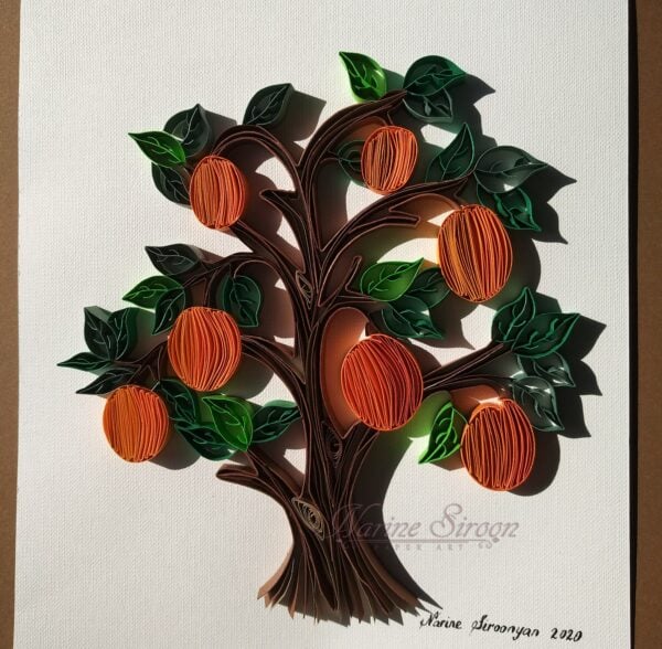 Quilled Armenian Apricot Tree of Life