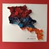Quilled map of Republic of Armenia