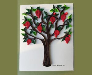 Armenian Pomegranate tree quilling techniques