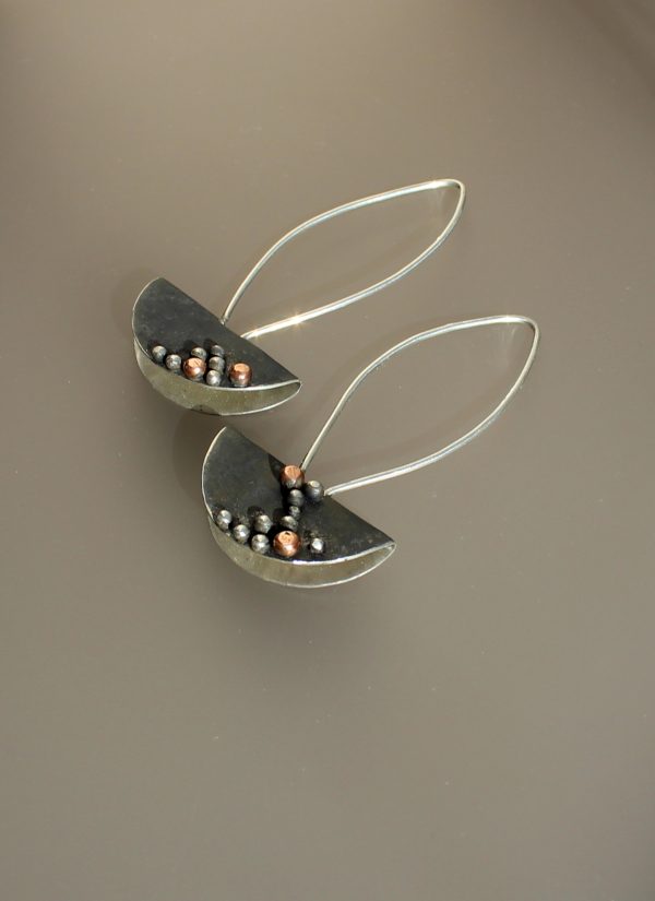 Silver Dangle & Drop Earrings, Black Earrings, Oxidized Silver earrings, Long Earrings, Modern Earrings Statement Earrings, Rustic Earrings