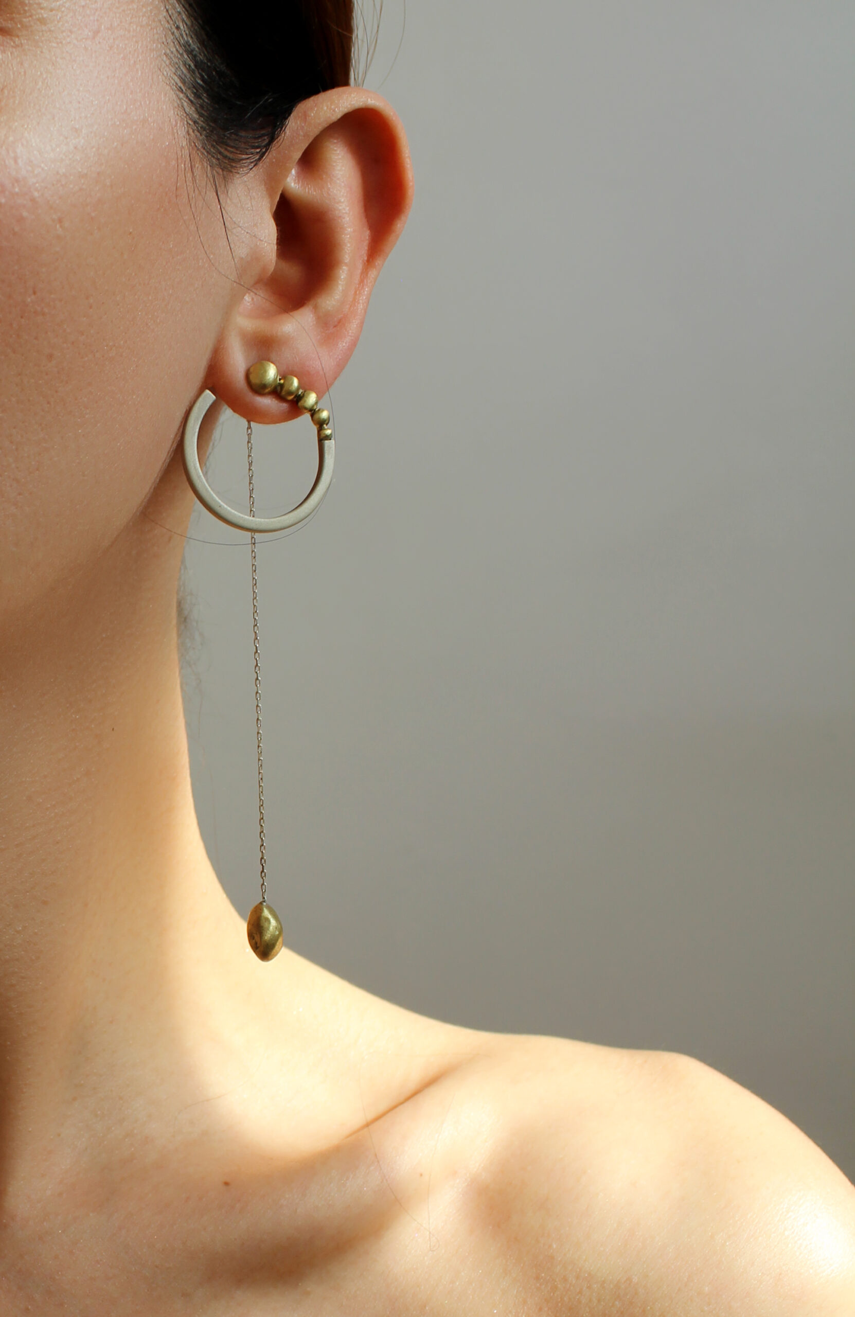 Frozen Chain Hoop Earrings - A New Day™ Gold