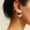 Ear Cuff Earring 925 Solid Sterling, Chunky handmade Hoop Ear Cuffs, Thick Ear Cuff, Everyday Ear Cuff, Pearl Earring, trend birthday gift