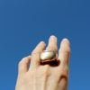 Silver Dome Ring, Chunky Ring, Statement ring, Large Ball Ring, Gold Ring, Large Frostbite Ring Anniversary Gift for her Statement Jewelry