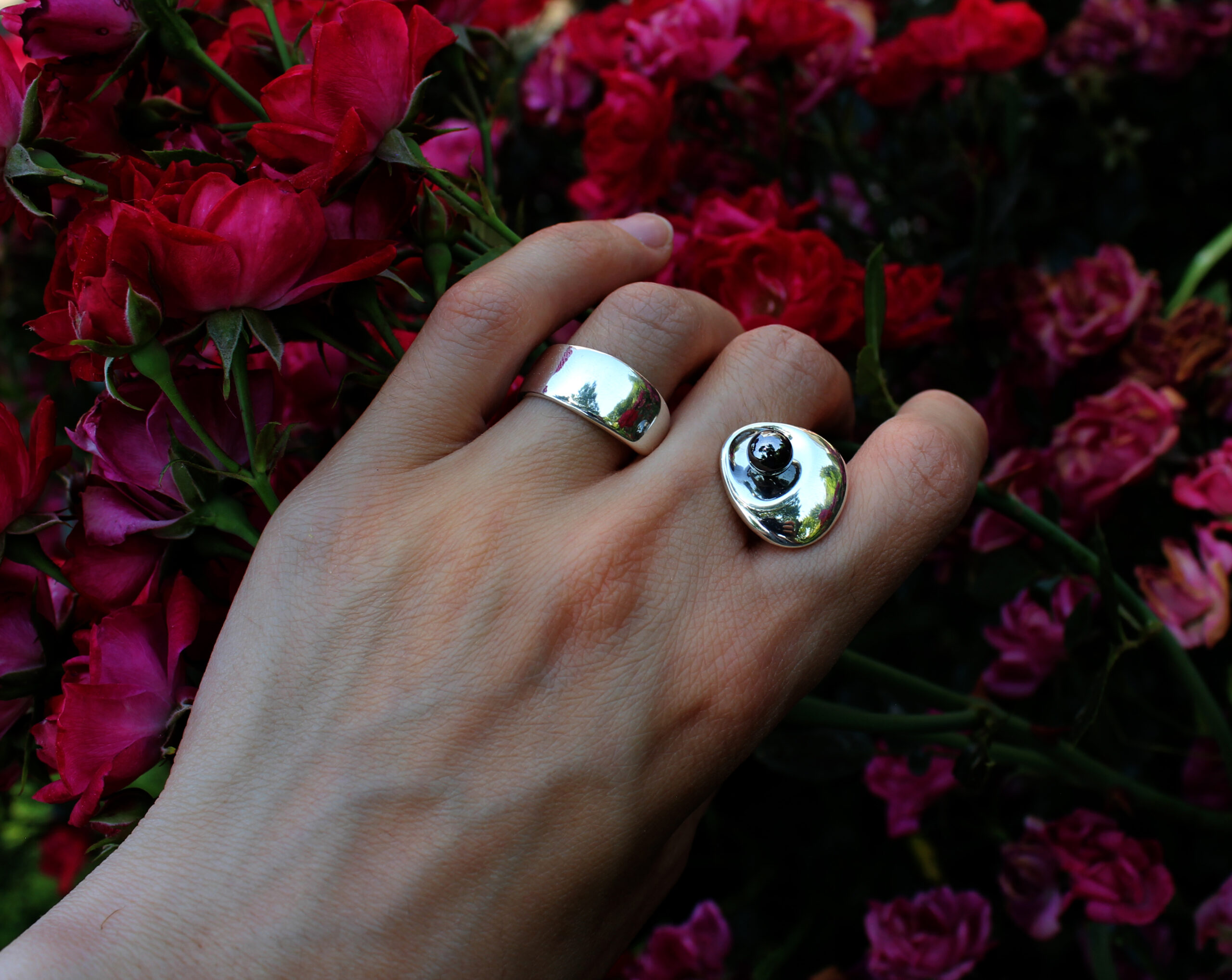 Voroco 925 Sterling Silver Chain Double CZ Open Finger Ring Women Gifts  Jewelry | eBay