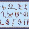 "Armenian Bird-Letters" Silk Scarf