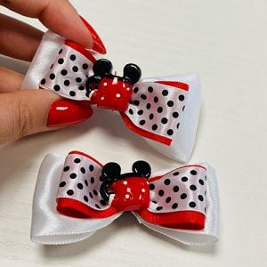 Mickey Mouse Hair Bows with Alligator Hair Clips (2 Pack)