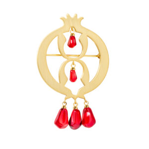 Pomegranate Gold Brooch by Anet's Collection