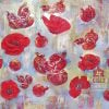 "Pomegranates And Papavers" Silk Scarf