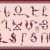 "Armenian Bird-Letters" Silk Scarf