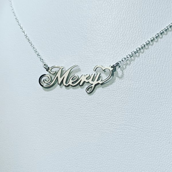 Silver "Name" Necklace.