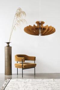 Modern Light Brown Pendant light, Large ceiling Light “Jellyfish”