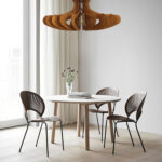 LARGE Wood Pendant Light, Modern Chandelier Lighting, Hanging Dining Lamp, Ceiling Light Fixture, Minimal Contemporary Ceiling Light Fixture