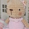 Crochet Velvet Pink Bear