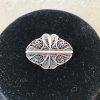 Silver filigree handmade brooch 05