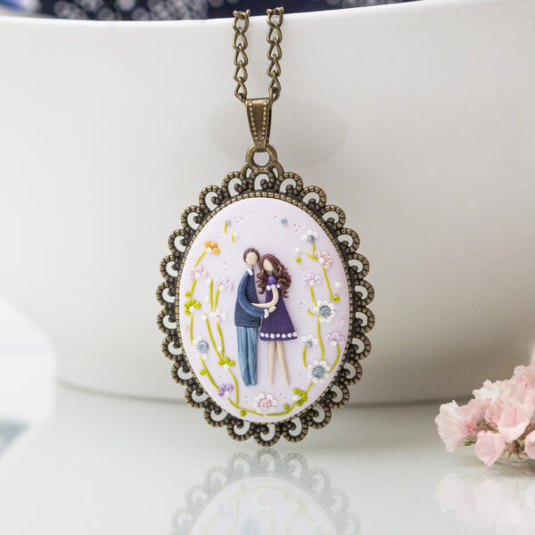 Necklace Lilac "Lovers''