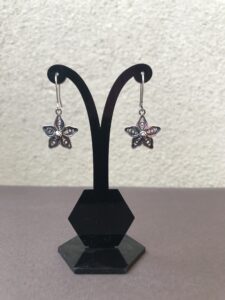Silver filigree handmade earrings 027