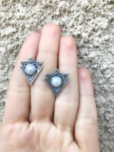 Armenian earrings , sterlingsilver 925 , pearl earrings