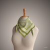 SILK SCARF "GEOMETRIC GREEN LINES" BY KERPAZ