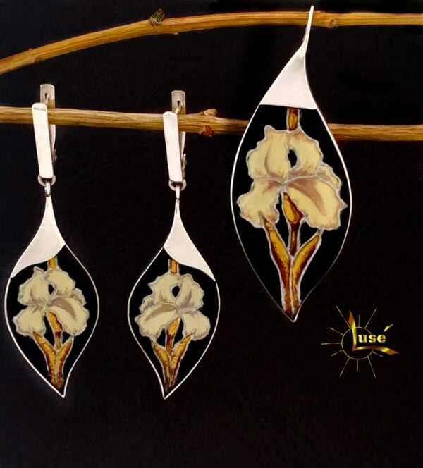 "Irises" Silver Jewelry Set