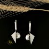 “White Nacre” Silver Earrings