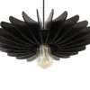 Black Wood Pendant Light, Modern Chandelier Lighting, Hanging Dining Lamp, Ceiling Light Fixture, Minimal Contemporary Ceiling Light Fixture