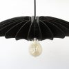 Black Wood Pendant Light, Modern Chandelier Lighting, Hanging Dining Lamp, Ceiling Light Fixture, Minimal Contemporary Ceiling Light Fixture