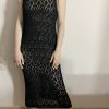 Handmade crochet black cotton dress