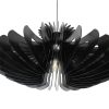 Black Wood Pendant Light, Modern Chandelier Lighting, Hanging Dining Lamp, Ceiling Light Fixture, Minimal Contemporary Ceiling Light Fixture