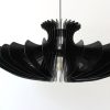 Black Wood Pendant Light, Modern Chandelier Lighting, Hanging Dining Lamp, Ceiling Light Fixture, Minimal Contemporary Ceiling Light Fixture