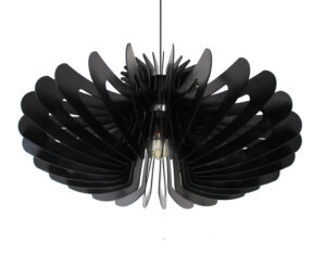 Modern Black pendant light, Large ceiling Light “Jellyfish”