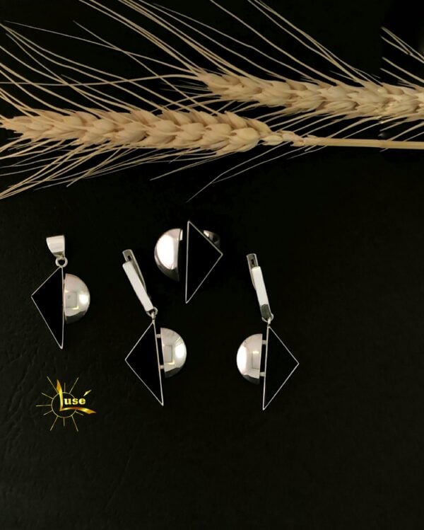 Onyx Silver Jewelry Set