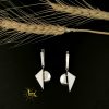 “White Nacre” Silver Earrings