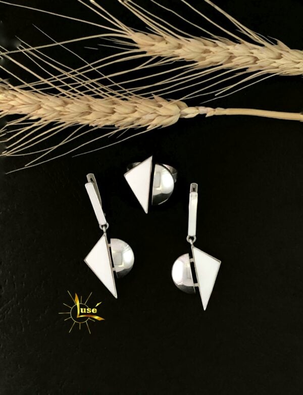 “White Nacre” Silver Jewelry Set