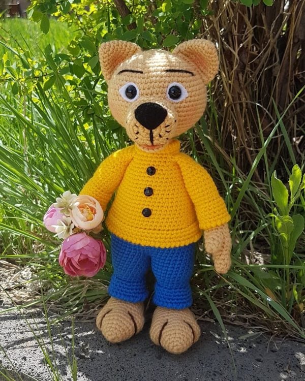 Wolf Knitted Doll