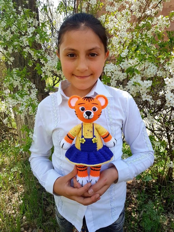 Tiger Knitted Doll