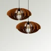 Modern Pendant Light, Nordic Ceiling Lamp, Dining Hanging Light / Ceiling Lighting Fixture / Black Chandelier / Wooden Lamp Shade / Minimal