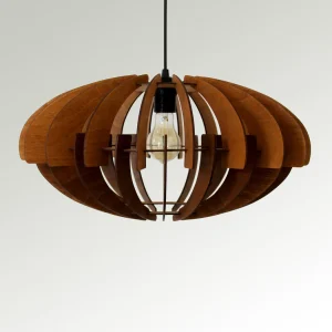 Modern Pendant Light, Nordic Ceiling Lamp, Dining Hanging Light / Ceiling Lighting Fixture / Black Chandelier / Wooden Lamp Shade / Minimal