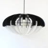 Modern Pendant Light, Nordic Ceiling Lamp, Dining Hanging Light / Ceiling Lighting Fixture / Black Chandelier / Wooden Lamp Shade / Minimal