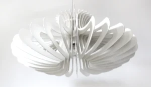 Modern White Pendant light, Large Dining Light “Jellyfish”