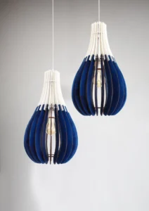 Blue and White Pendant light Hanging Lamp, Minimalist Lighting