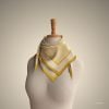 “Geometric Yellow Lines” Silk Scarf