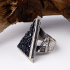 "Triangle" Carborundum Siver Jewelry Set