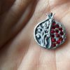 Sterling Silver 925 Armenian pendant , handmade Pomegranate pendant one of a kind, best Armenian gift for her , pomegranate necklace