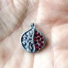 Sterling Silver 925 Armenian pendant , handmade Pomegranate pendant one of a kind, best Armenian gift for her , pomegranate necklace